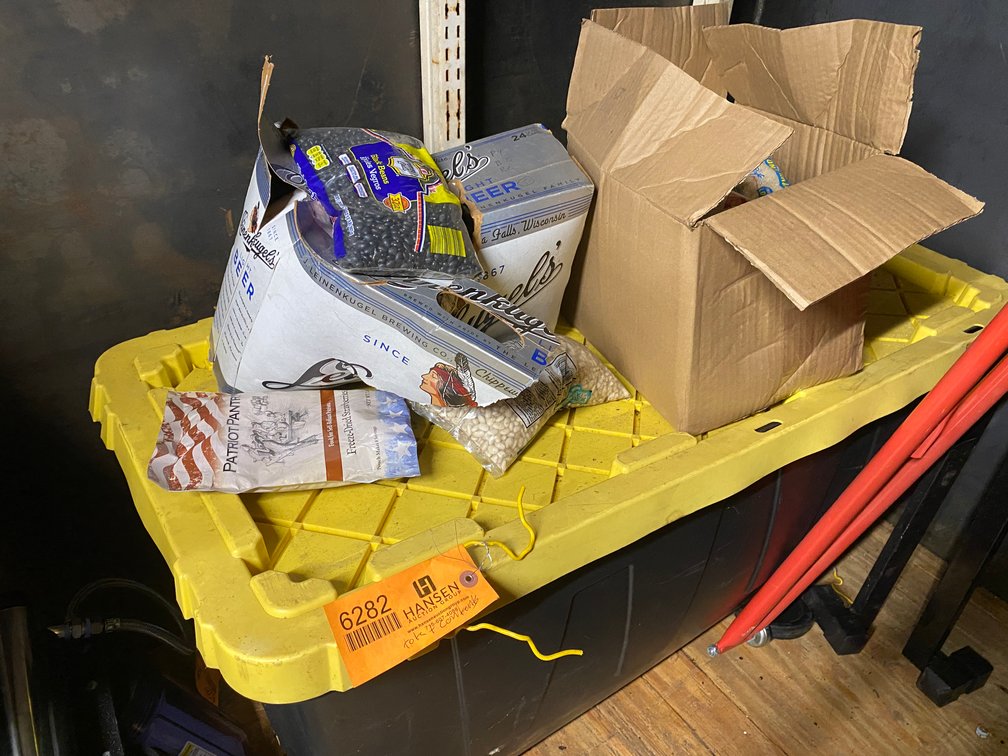Tote of Patriot Pantry Freeze-Dried Foods