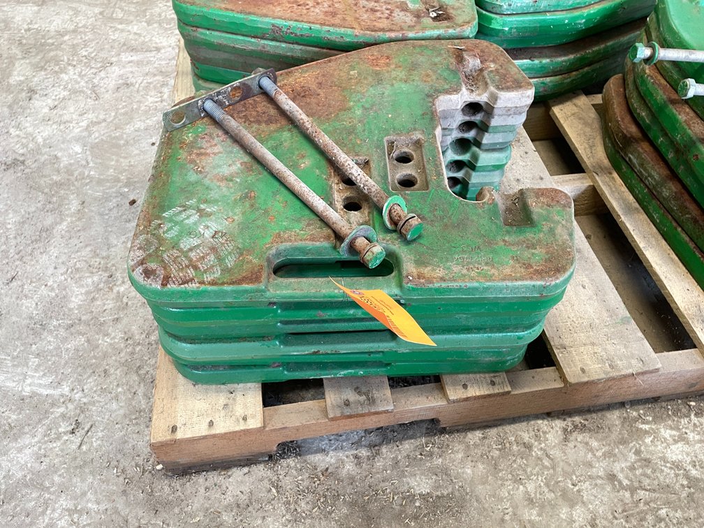 (6) John Deere Suitcase Weights