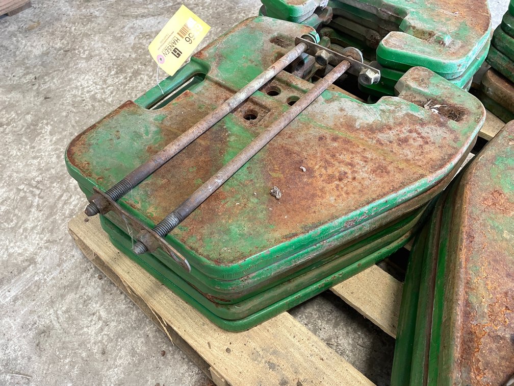 (6) John Deere Suitcase Weights