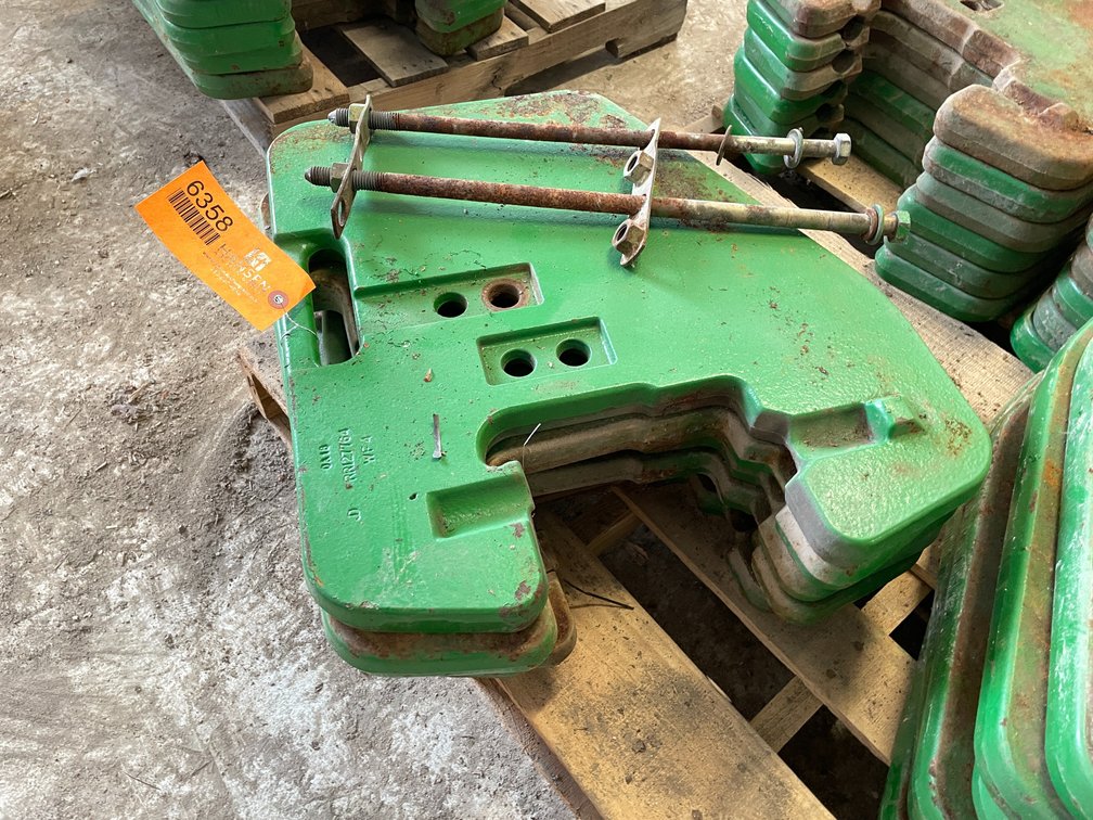 (6) John Deere Suitcase Weights