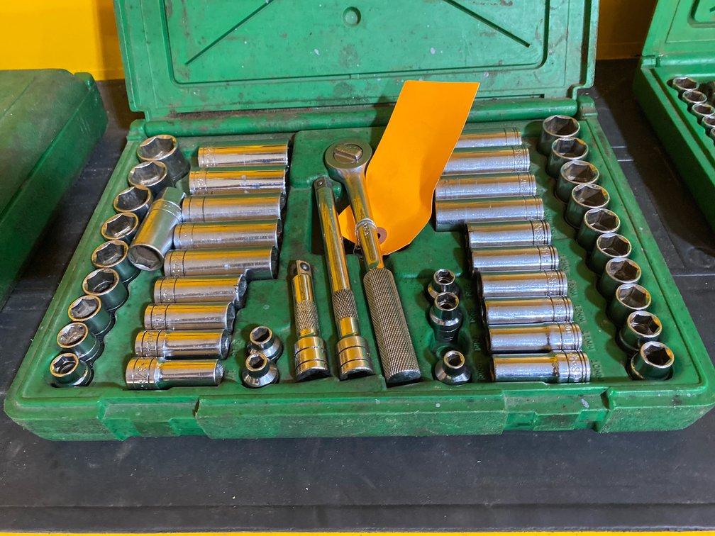 S-K 3/8" Drive Socket Set in Green Molded Case