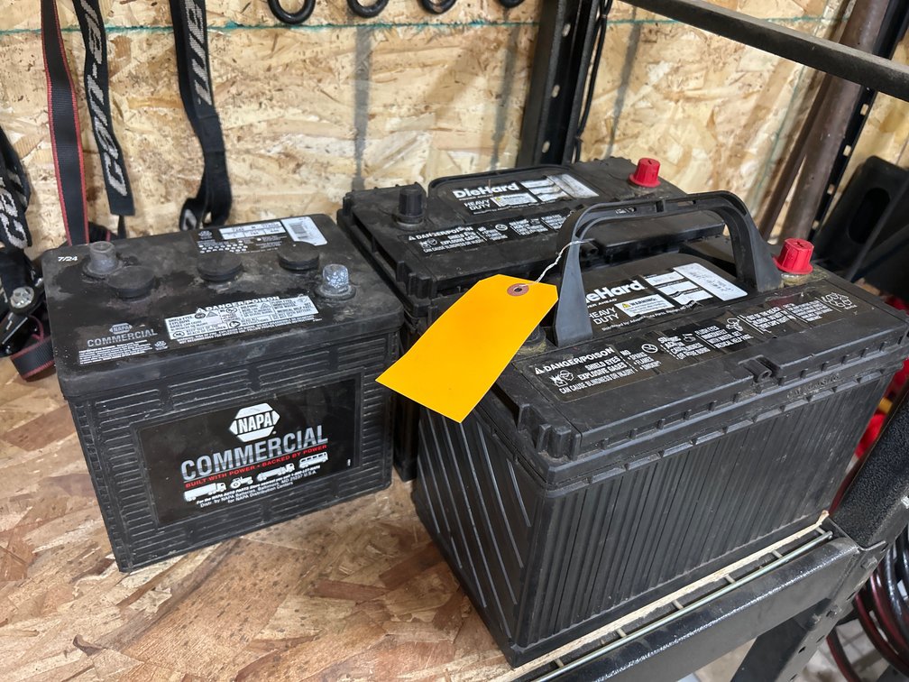 (3) NAPA and DieHard Commercial Automotive Batteries
