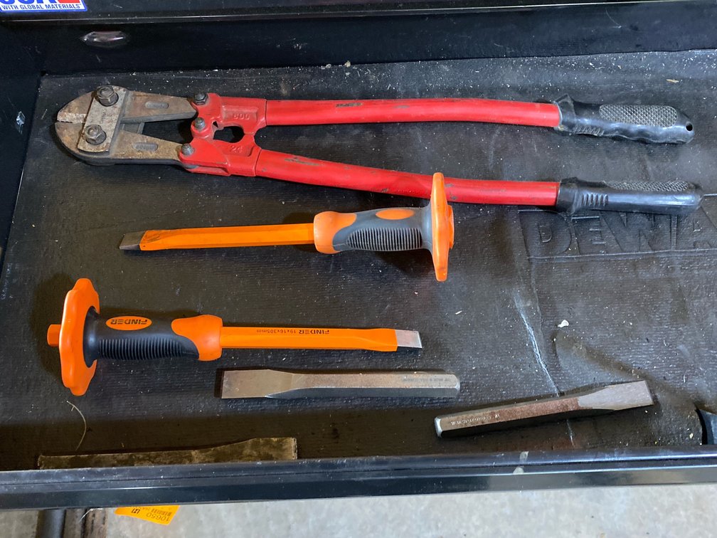 Contents of Drawer - Assorted Hand and Pneumatic Tools