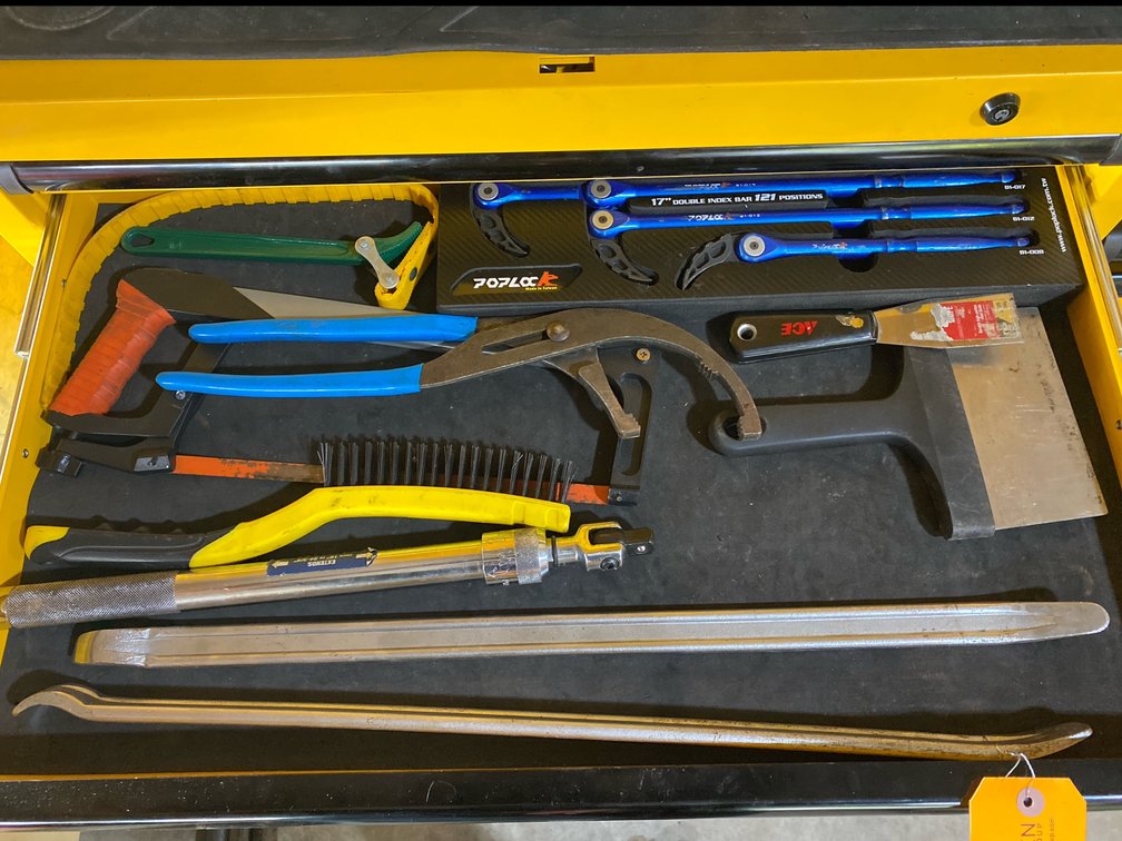 Poplock Double Index Bar Set and Assorted Hand Tools