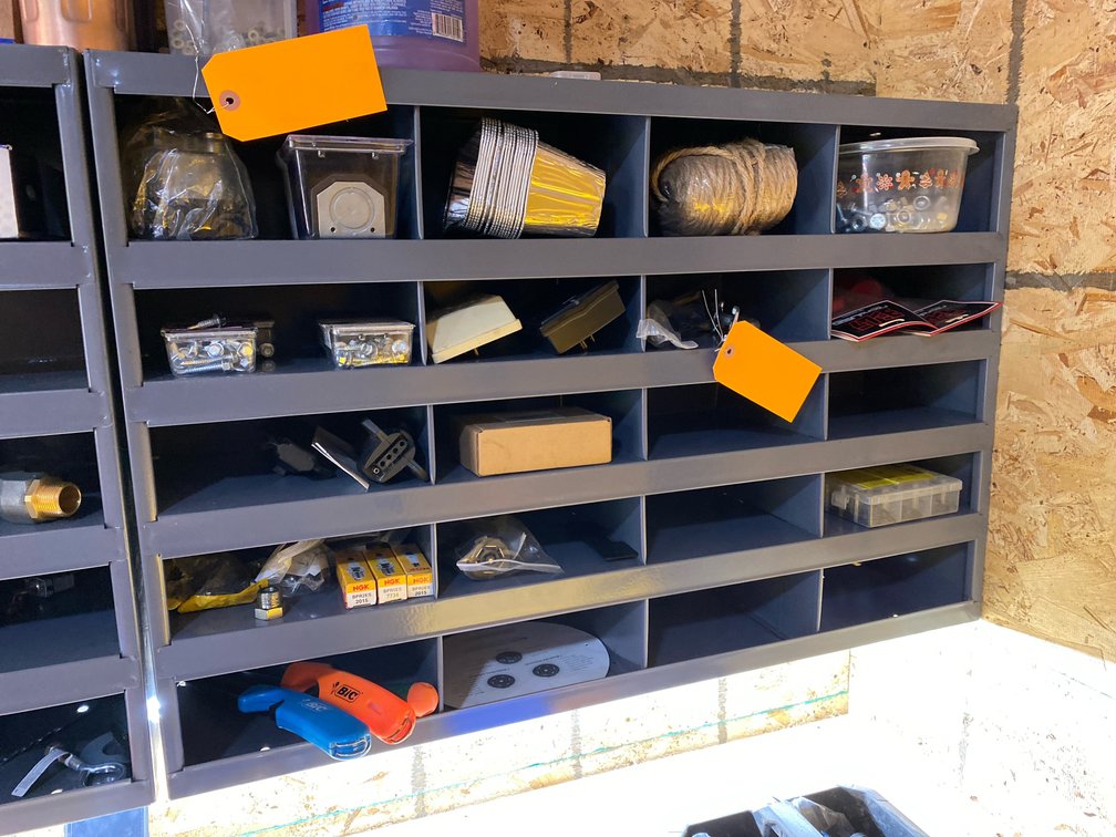 Metal Parts Bin Shelving Unit