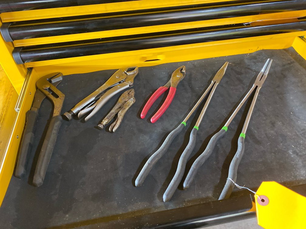 Contents of Drawer - (6) Pittsburgh and Vise-Grip Pliers