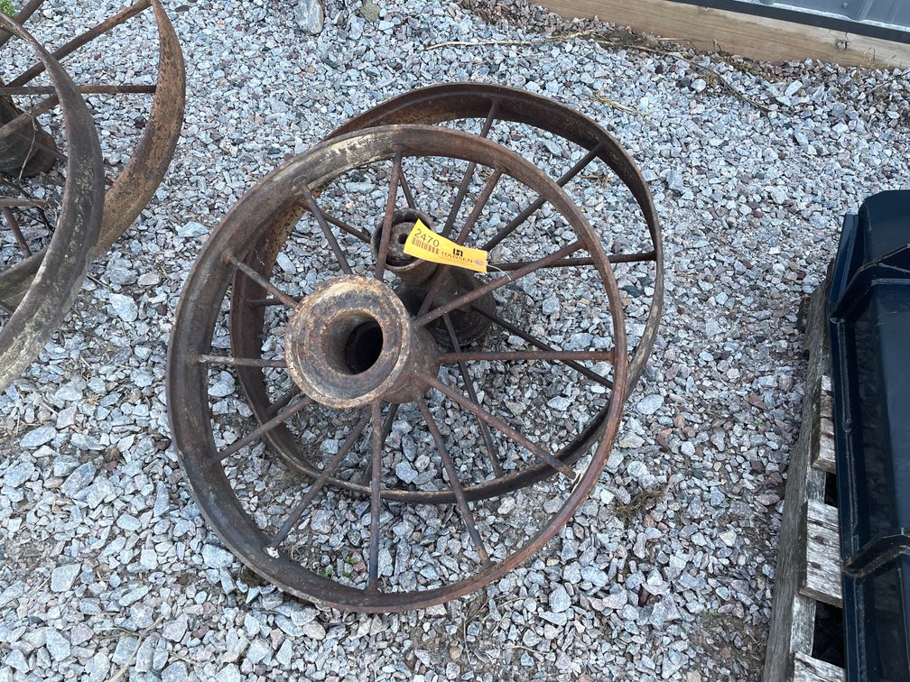 (2) Steel Wagon Wheels