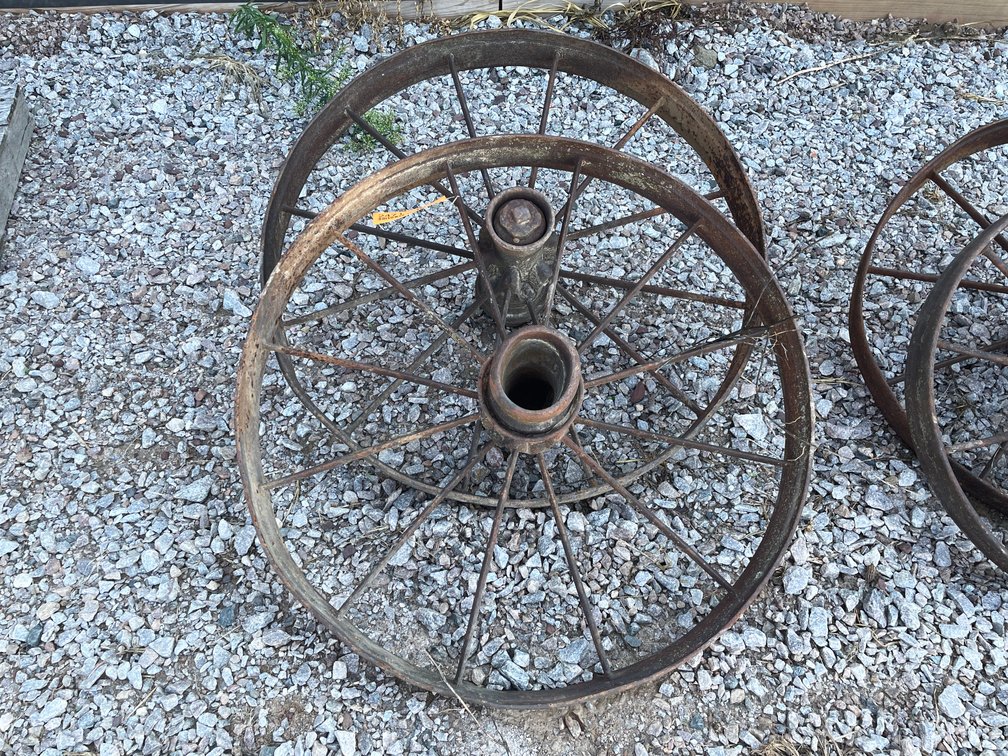 (2) Steel Wagon Wheels