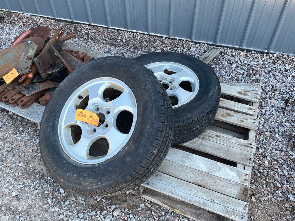 (2) Truck Tires on 5-Bolt Rims