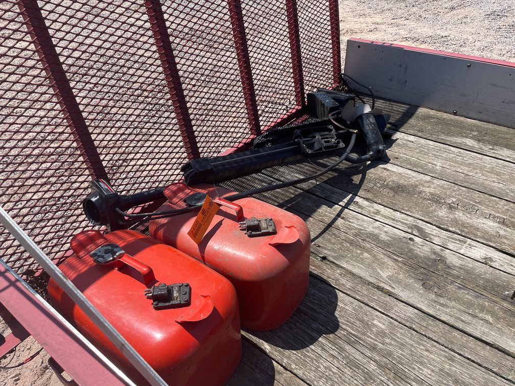 Johnson Trolling Motor and (2) Boat Fuel Cans