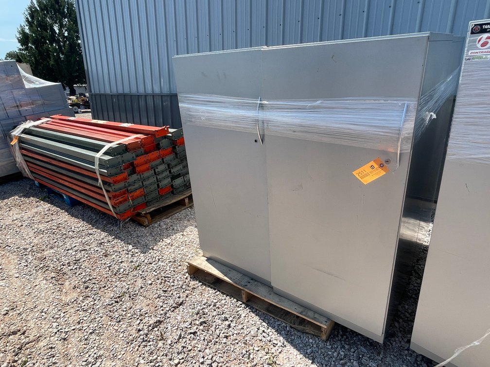 (4) Metal Upright Storage Cabinets