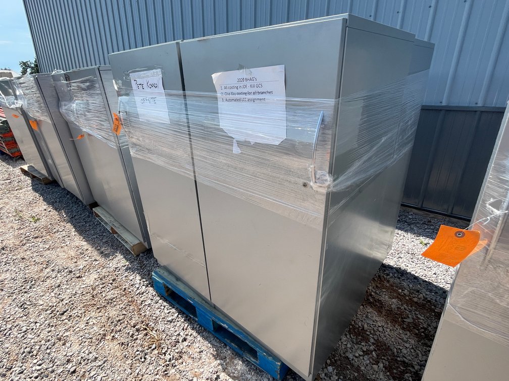 (4) Metal Upright Storage Cabinets