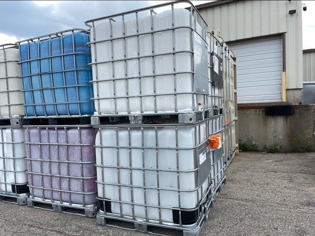 (2) 275 Gallon IBC Caged Totes (OF)
