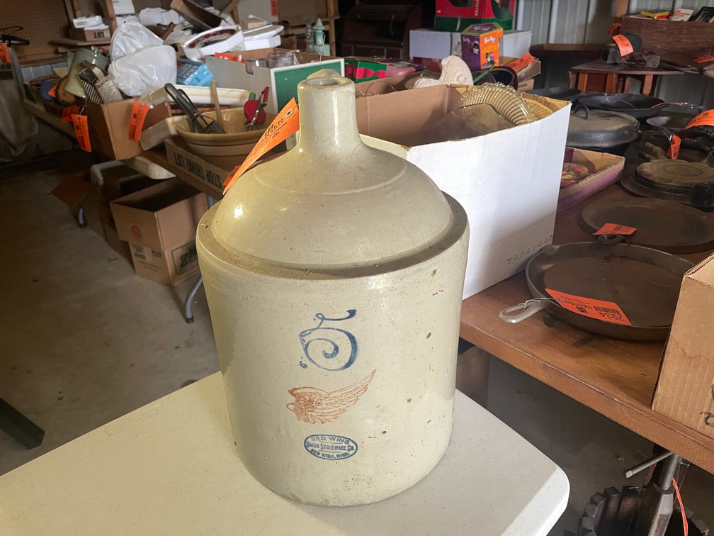 5 Gallon Red Wing Jug Crock