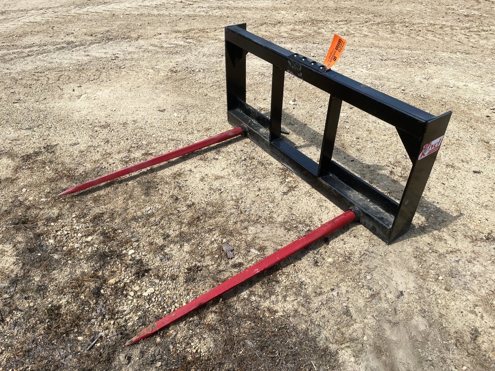 New Kivel Dual Prong Skid Steer Bale Spear Attachment