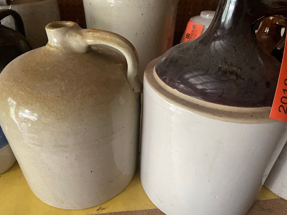(2) Crock Jugs
