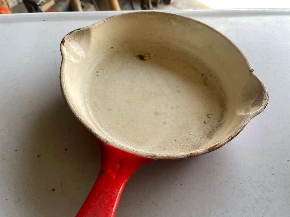 Griswold 4 Enameled Cast Iron Skillet