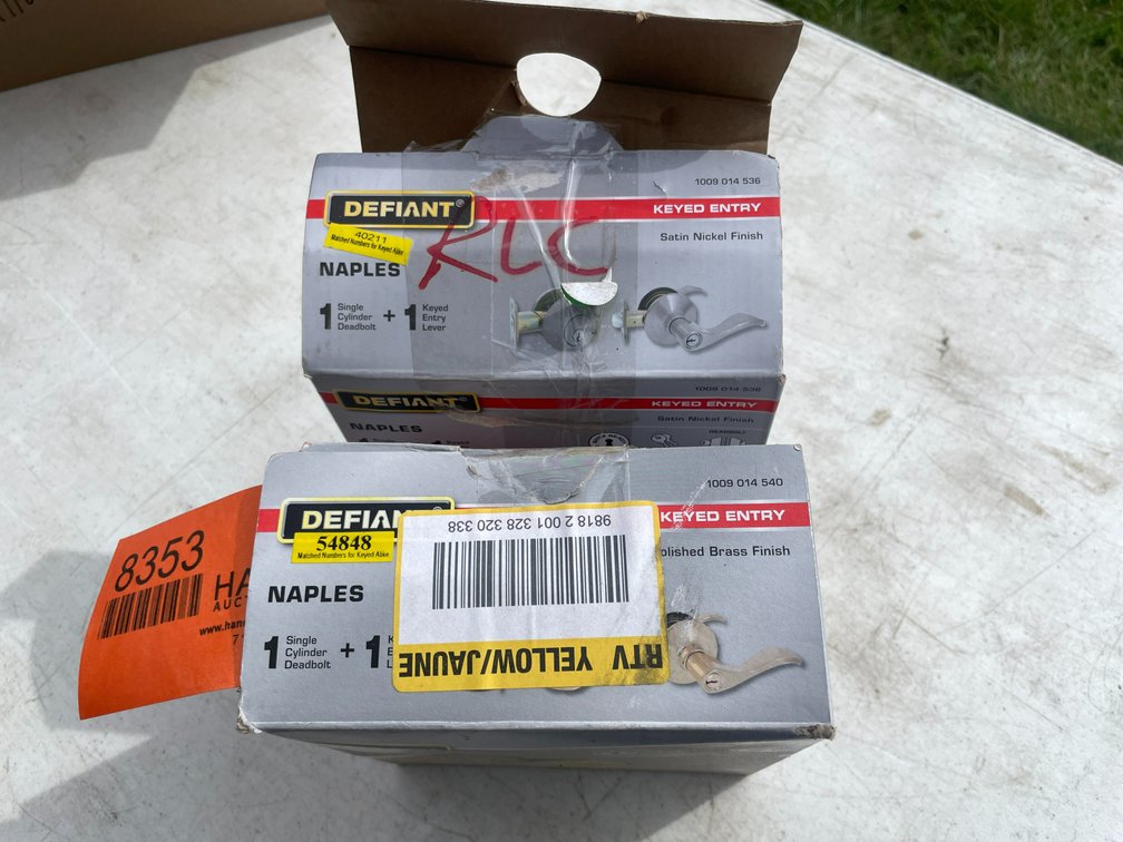 (2) Defiant Keyed Entries (Strum, WI)