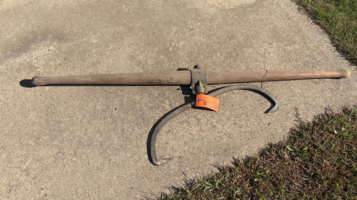 Vintage Two Man Log Hook Lifter