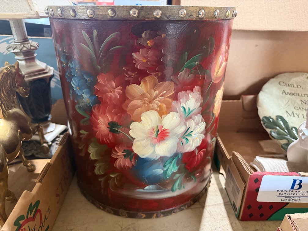 Floral Wastebasket