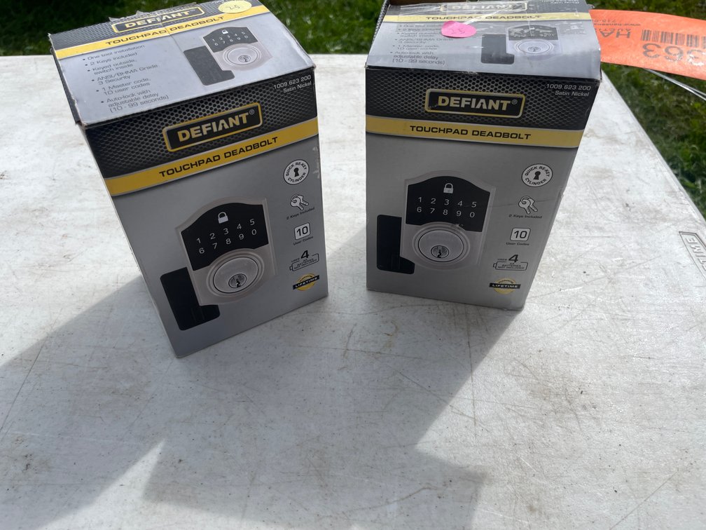 (2) Defiant Touchpad Deadbolts (Strum, WI)