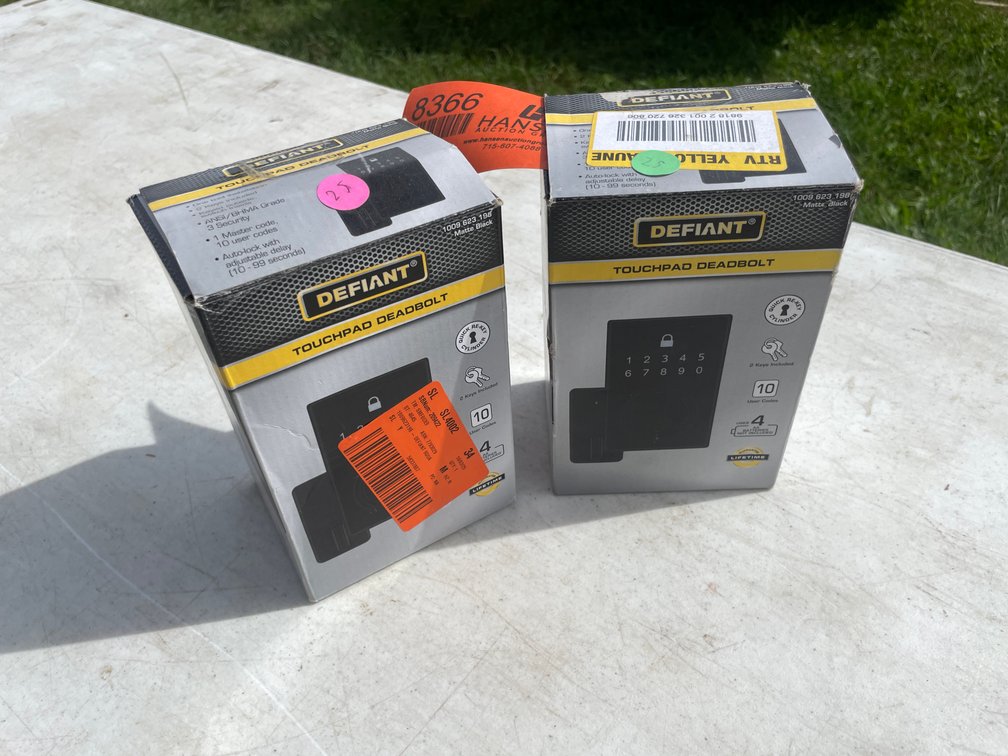 (2) Defiant Touchpad Deadbolts (Strum, WI)