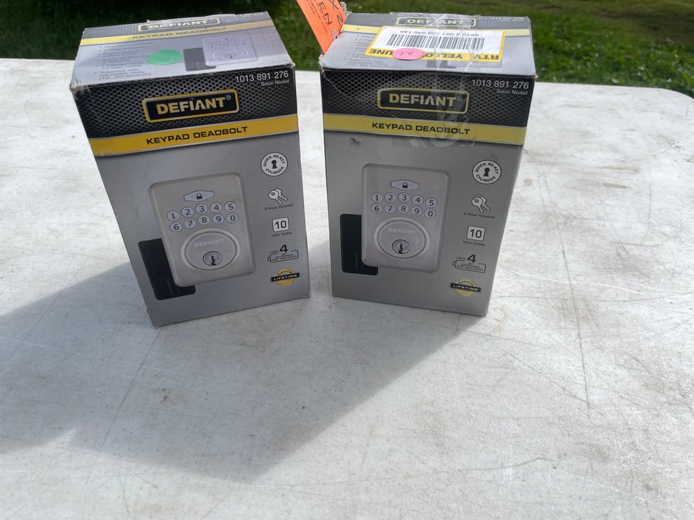 (2) Defiant Touchpad Deadbolts (Strum, WI)