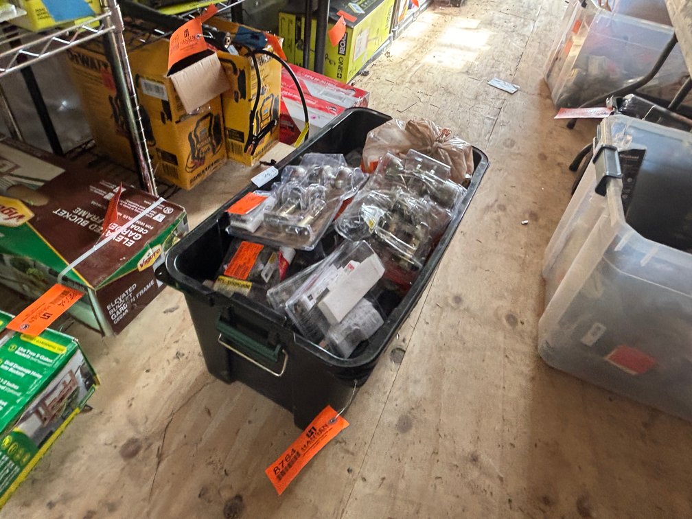 Tote of Door Handles and Locks (Strum, WI)
