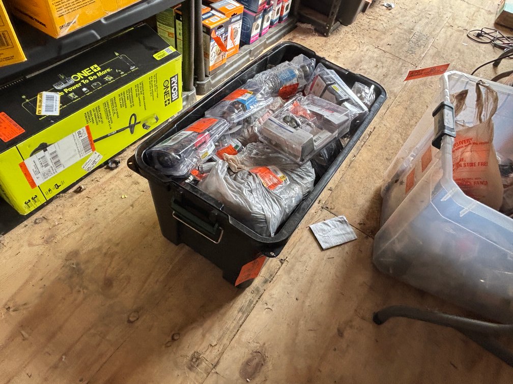 Tote of Door Handles and Locks (Strum, WI)