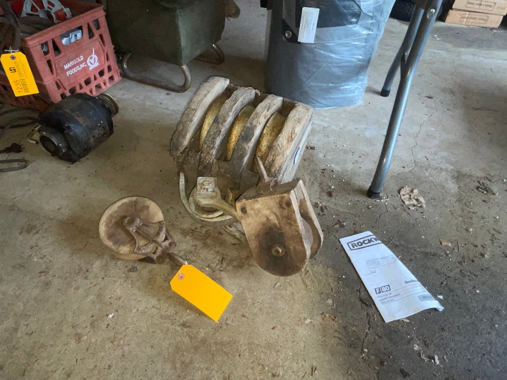 Vintage Pulleys and Electric Motor