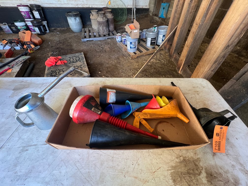 Funnels and Oil Can