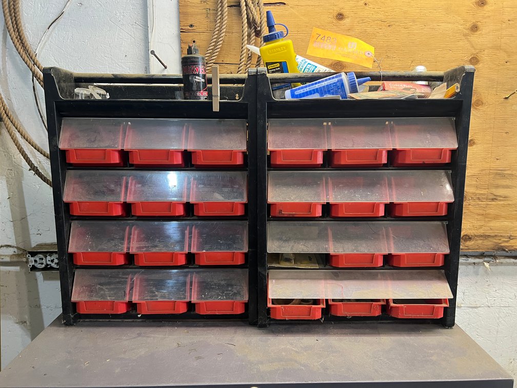 Poly Organizer Bins with Contents