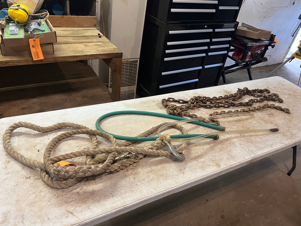 15' Tow Rope, Siphon Hose, and Misc. Chain