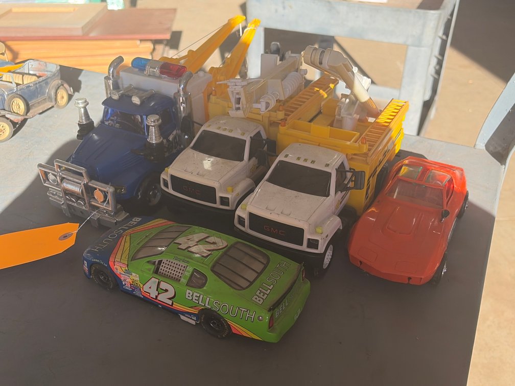 Toy Utility Trucks, Stock Car, Tow Truck, and More