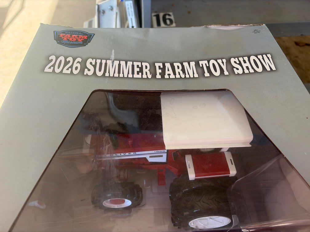 (1) SpecCast 2020 Summer Farm Toy Show White Oliver 1855 Tractor
