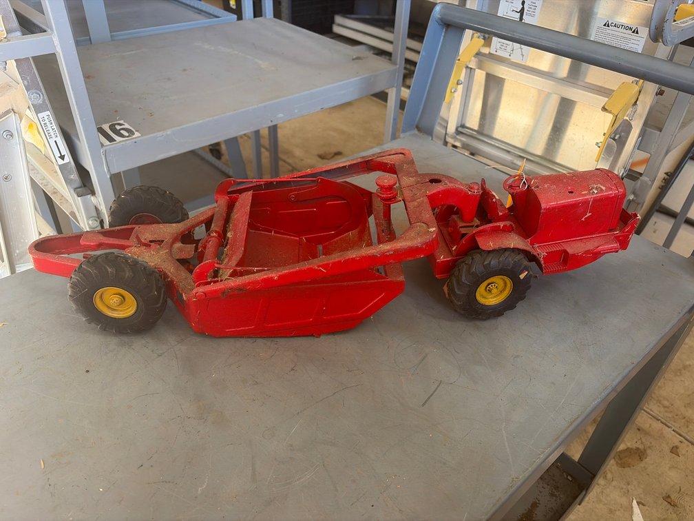 (2) Model Toys Pressed Steel Scrapers