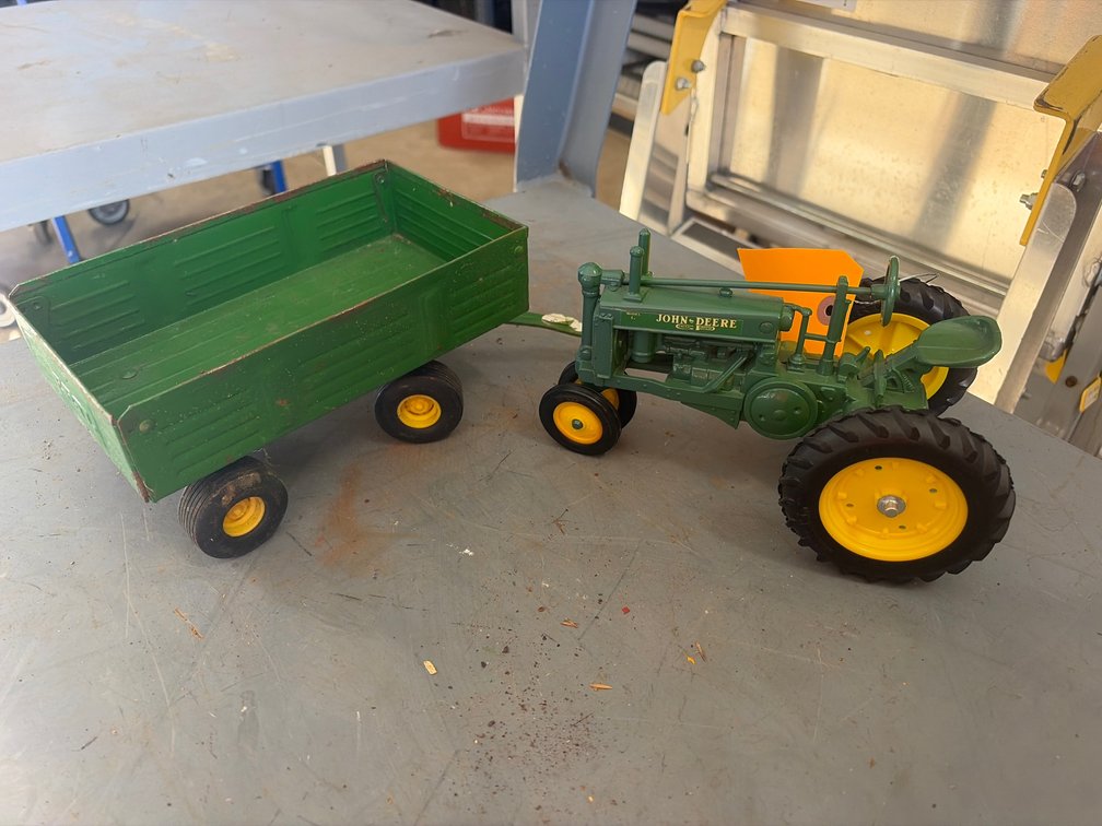 (2) Toy Tractor and Farm Wagon