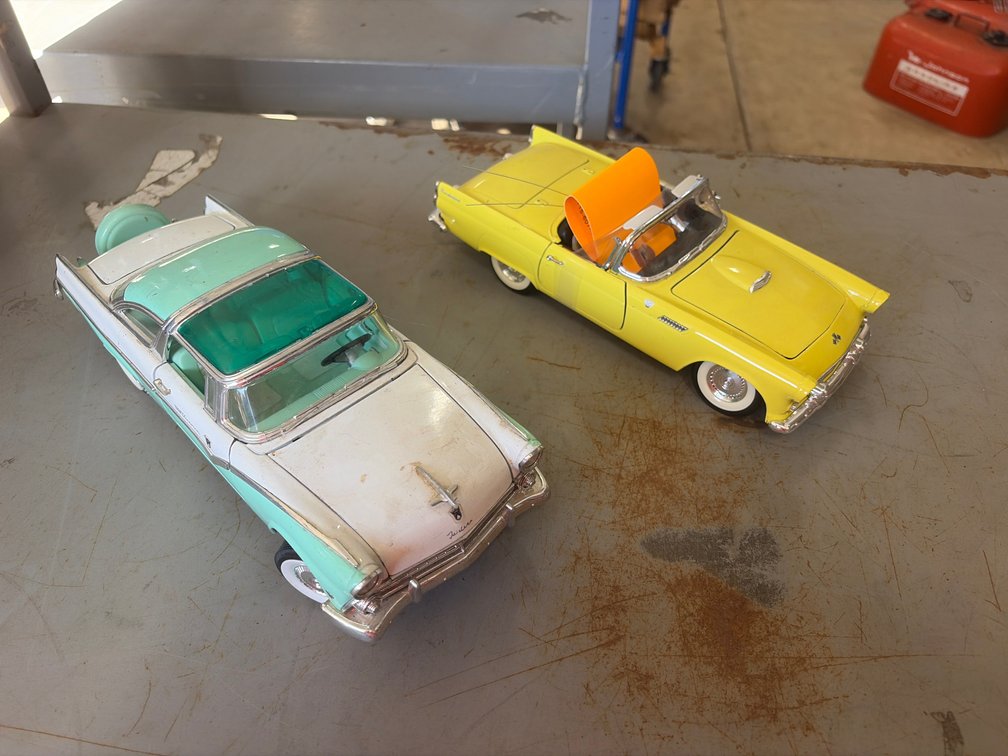 (2) Ford Fairlane Crown Victoria and Thunderbird Model Cars