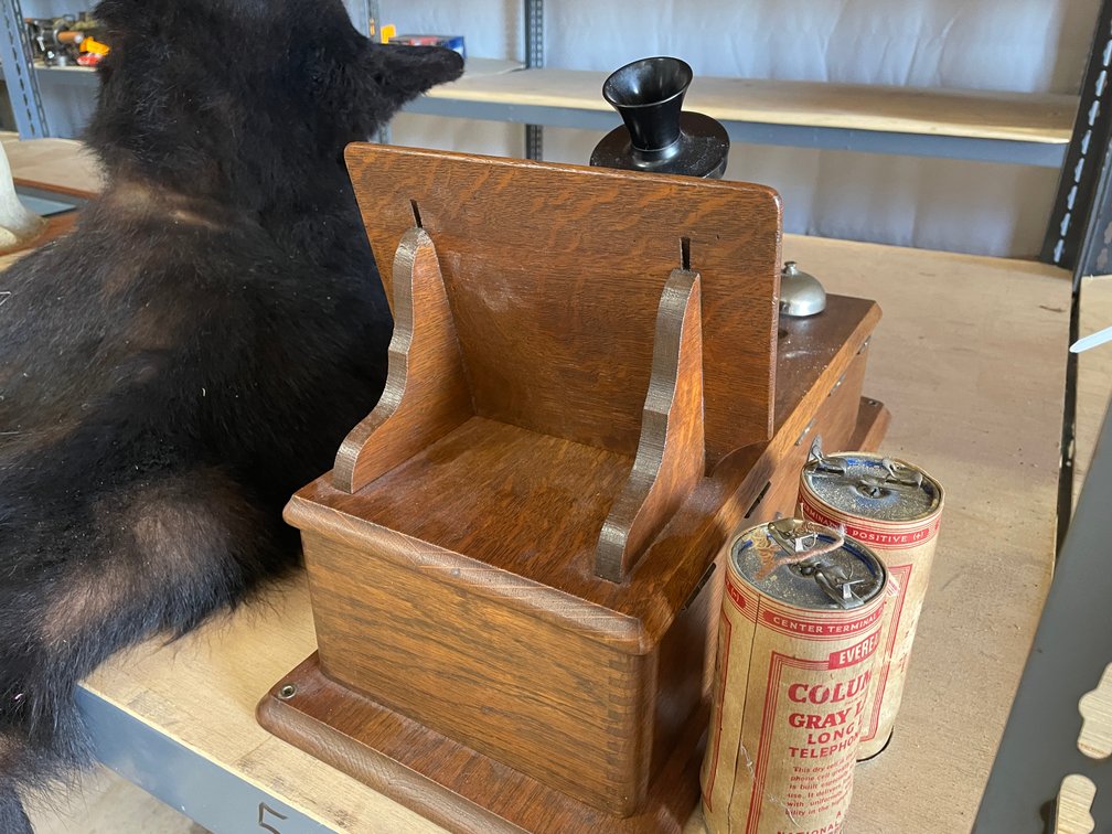 Vintage Hand Crank Wall Mount Telephone