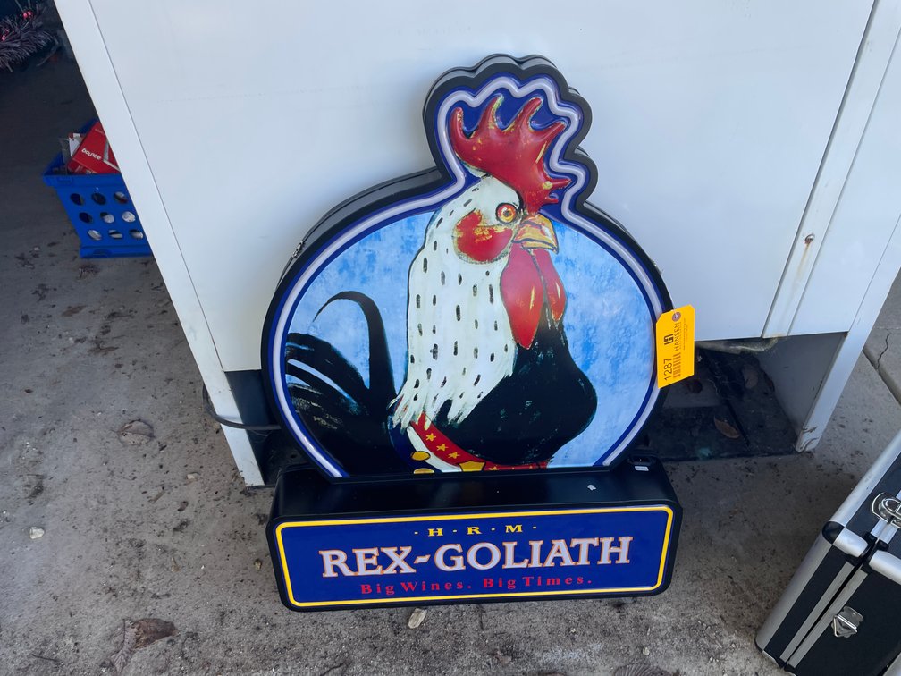 REX Goliath Rooster Light Up Sign