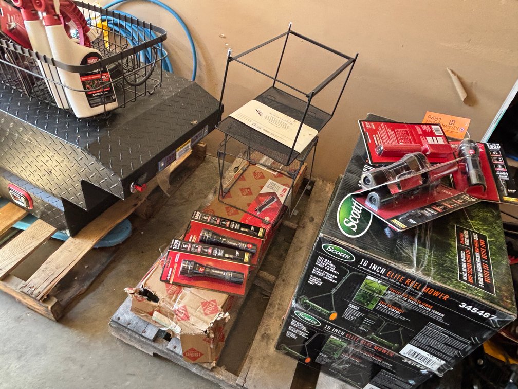 Rubi Tile Cutter and Metal Desk Shelves (Fountain City, WI)