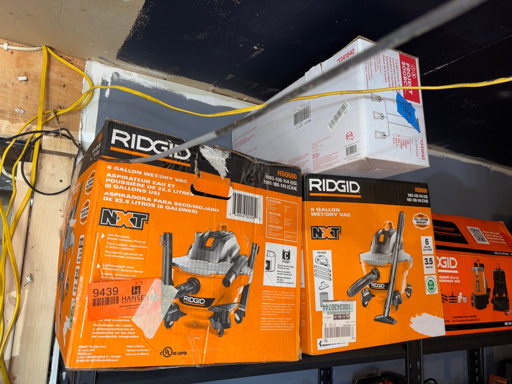 (2) Ridgid NXT Wet/Dry Vacs (Fountain City, WI)