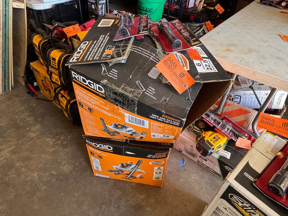 (2) Ridgid NXT Wet/Dry Vacs (Fountain City, WI)