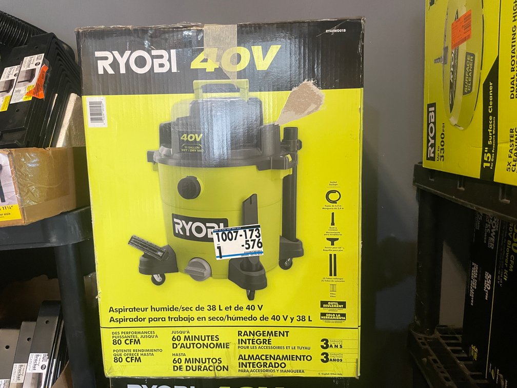Ryobi 40V Wet/Dry Vac (Fountain City, WI)