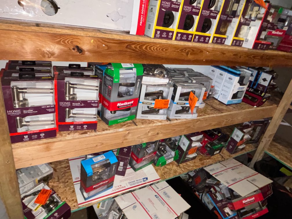 Shelf of Kwikset and Home Decorations Door Handles (Fountain City, WI)