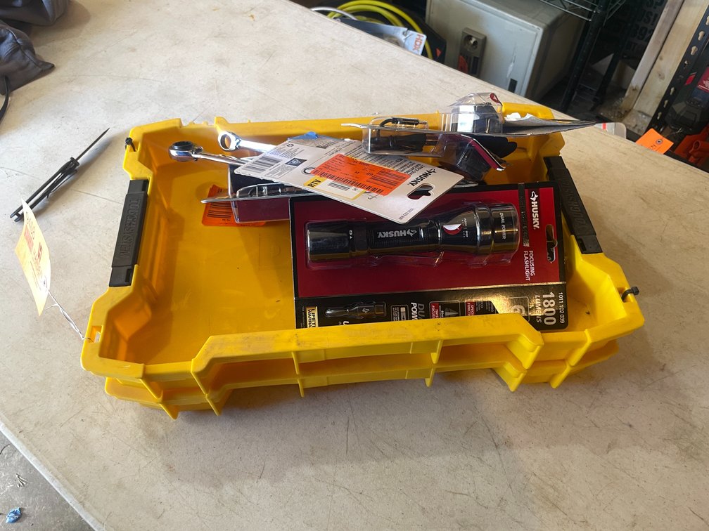 (2) DeWalt Work Trays and Husky (2) Piece Quad Drive Ratchet Set (Fountain City, WI)