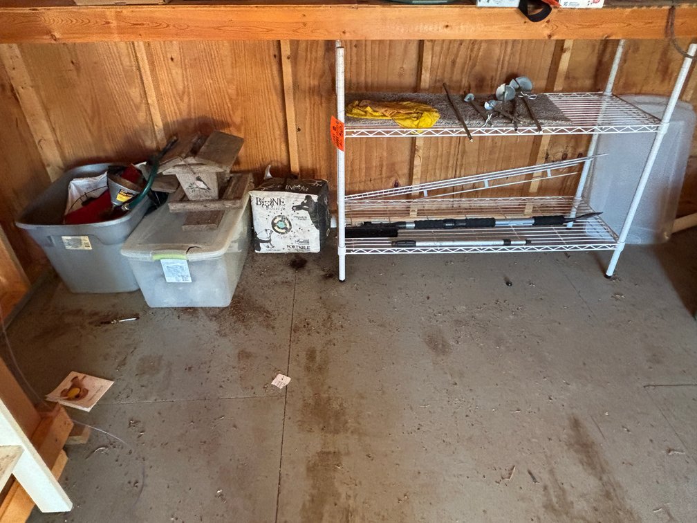 Metal Rack and Contents