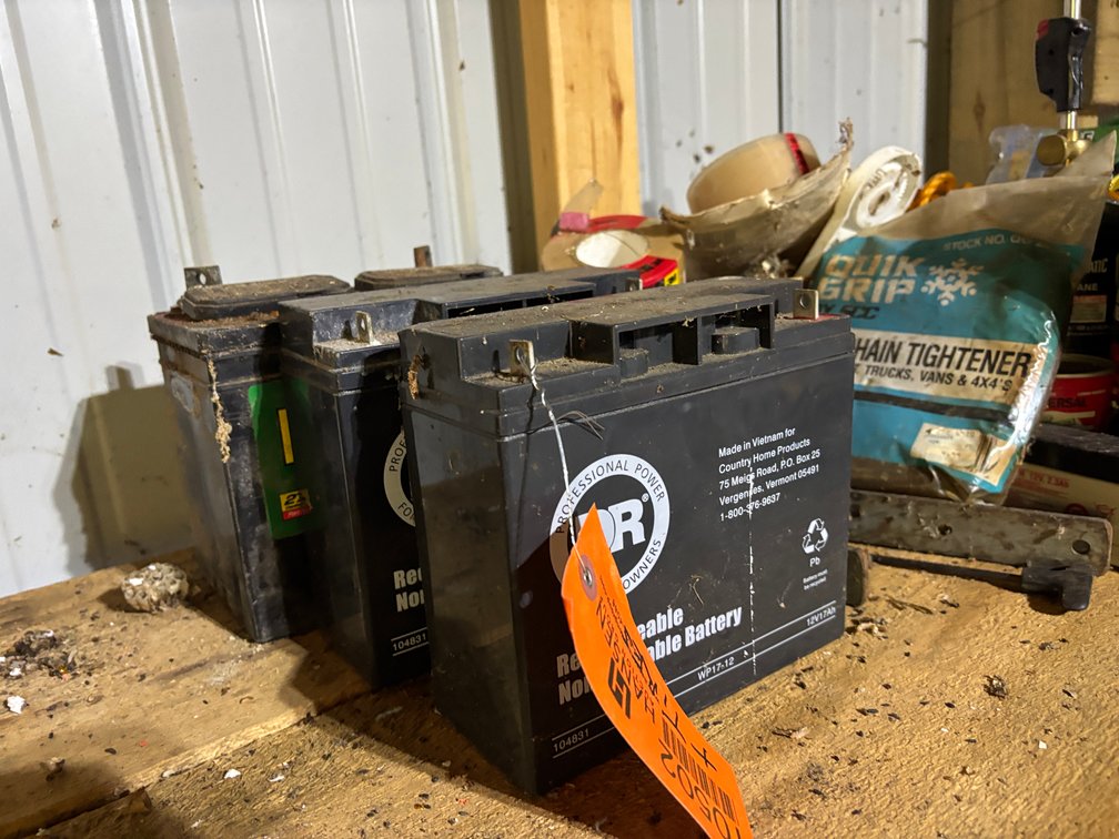 (2) DR Batteries and (1) 12 Volt Battery
