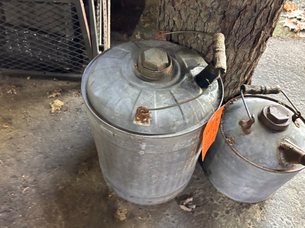 (2) Galvanized Cans