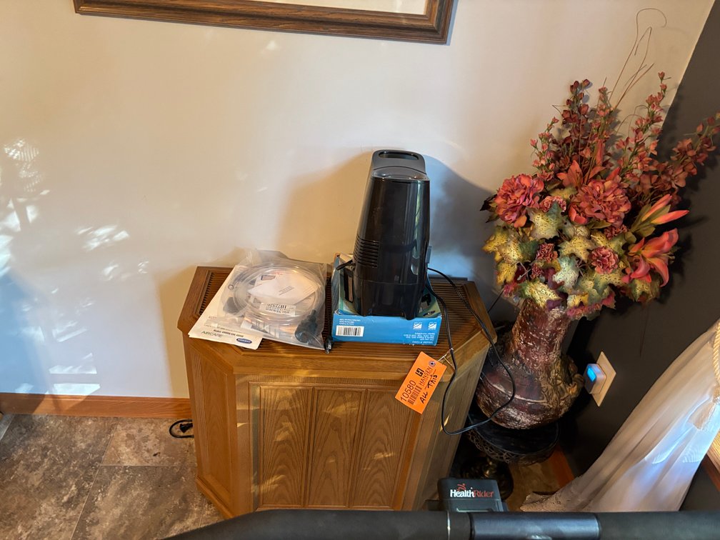 Large Pottery Vase with Artificial Flowers